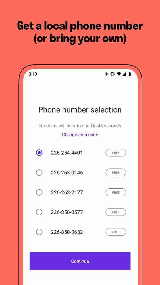 Textnow: Select Phone Number